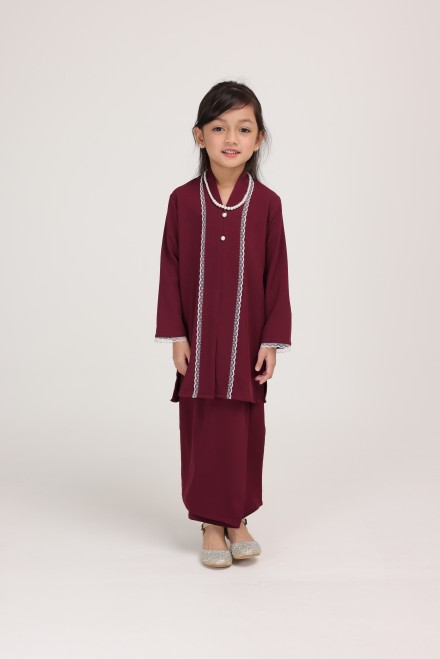 Dayang Kids In Burgandy